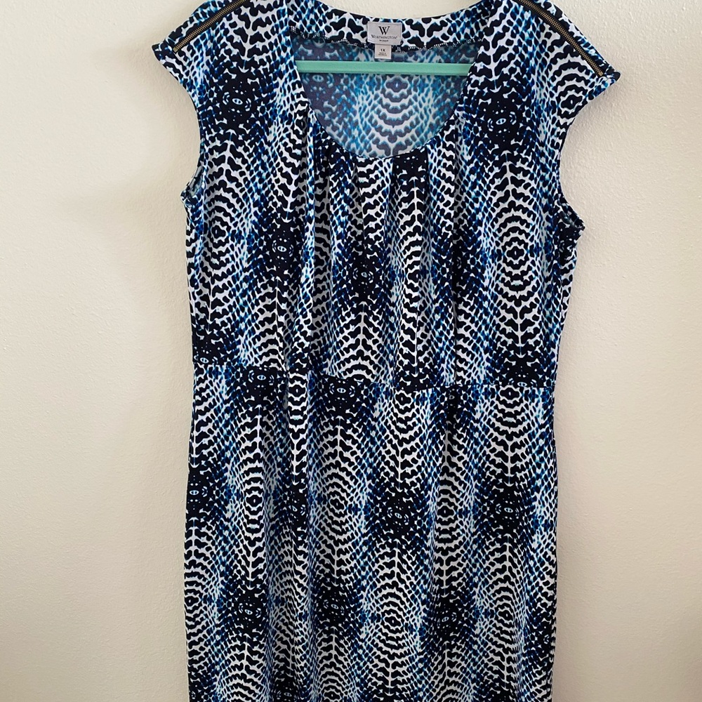 Worthington 1X Blue Dress